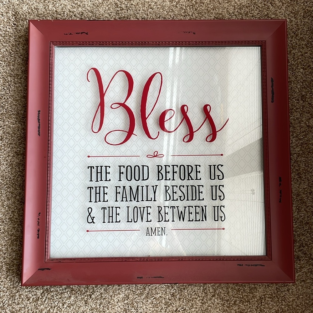 Bless Red Wall Art